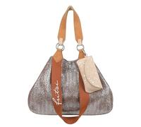 Fritzi Izzy Medium Limited Painted Straw Shopper Strohtasche Damen Sommer Festival Brillenetui-Anhänger Raffia-Optik 29 x 42 x 15 cm - Silver Jade, Nut, Nature, Black