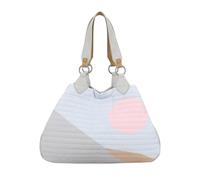 Fritzi Izzy Medium Limited Shopper Canvas Damen Handtasche Steppung Print Sommer Festival City Tasche 29 x 42 x 15 cm - Pastellrosa, Hellgrau