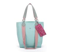 Fritzi Izzy02 Canvas Lime Shopper Baumwollmix Damen Handtasche Festival City Beach vegan abnehmbares Brillenetui 39 x 32 x 11 cm, Grün