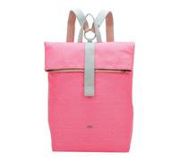 Fritzi Izzy03 Canvas Leo Rucksack Baumwollmix Damen City vegan verstellbare Träger Leoprint 40 x 30,5 x 18 cm - Rosa, Grün