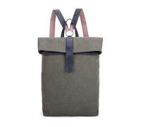 Fritzi Izzy03 Canvas Olive Rucksack Baumwollmix Damen City vegan verstellbare Träger 40 x 30,5 x 18 cm, Grün