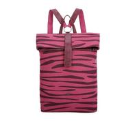 Fritzi Izzy03 Canvas Zebra Pink Rucksack Baumwollmix Damen City vegan verstellbare Träger Zebraprint 40 x 30,5 x 18 cm, Pink