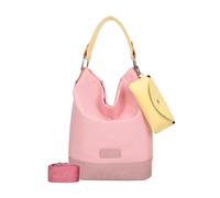 Fritzi Izzy07 Olga Canvas Candy Hobo Baumwollmix Damen Umhängetasche Festival City Beach vegan abnehmbares Brillenetui Schultergurt 37 x 27 x 17 cm, Rosa