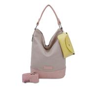 Fritzi Izzy07 Olga Canvas Sand Hobo Baumwollmix Damen Umhängetasche Festival City Beach vegan abnehmbares Brillenetui Schultergurt 37 x 27 x 17 cm, Beige