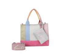 Shopper FRITZI AUS PREUSSEN "Izzy09 Limited Multi", Damen, Gr. B/H/T: 26cm x 21cm x 9cm onesize, mehrfarbig, 55% Baumwolle, 45% Polyester, unifarben mit Farbeinsatz, Taschen Shopper, mit abnehmbarem A