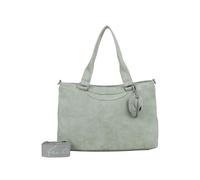 Fritzi Jolly Waffly Shoulder Bag Salbei Grün Vegan Lederimitat Damen Schultertasche Alltag Shopping mit Reißverschluss verstellbarem Gurt 40 × 35 × 12 cm, Grün