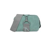 Fritzi Jumy Cross Jade Umhängetasche Kunstleder Damen Crossbody Handtasche Festival City vegan Reissverschluss 14,5 x 22 x 7 cm, Grün
