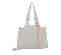 Fritzi Maia Jacky Warm Stone Shoulder Bag Vegan Lederimitat Damen Handtasche Alltag Stadt mit Reißverschluss abnehmbarem verstellbarem Schultergurt 40,5 x 29 x 15,5 cm, Grau