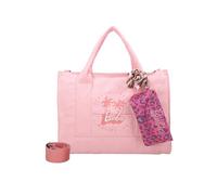 Fritzi Malibu Denim Limited Barbie Tote Bag Sweet Rose Recyceltes Denim Damen Schultertasche Handtasche Reisen Shopping mit Reißverschluss Innenfach 29.5 x 40 x 14 cm, Rosa