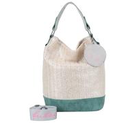 Fritzi aus Preußen Limited Painted Straw Schultertasche 27 cm silberfarben