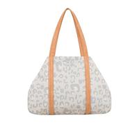 Fritzi Simply Shopper Leo Sand Canvas Damen Shopper Handtasche Festival City vegan Leoprint Reißverschluss 29 x 44 x 16 cm, Beige