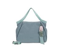 Fritzi Slouchy Sky Shopper Blue Lime Nylon Damen Schultertasche Shopper Handtasche Alltag Shopping mit Reißverschluss Innenfach verstellbarem Gurt 30 x 48 x 14 cm, Blau-Grün