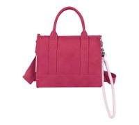 Fritzi SquareN Vintage Dark Red Crossbody Kunstleder Damen Umhängetasche Handtasche Festival City vegan abnehmbarer Anhänger Vintage-Waschung 20,5 x 26 x 11 cm, Dunkelrot
