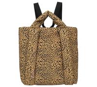 Fritzi Tonnje Backpack Leo Cheetah Mustard Black Damen große Nylon Rucksack Backpack Cityrucksack mit Reißverschluss und Schultergurten Leoprint für Alltag Arbeit Reisen Freizeit 21 L Gelb-Schwarz