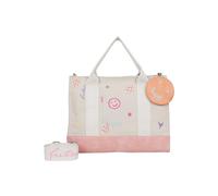 Fritzi Tote Bag Limited Embro Fun Sand Shopper Canvas Damen Handtasche Stickerei Festival City Pocket Webbing-Gurt 29,5 x 40 x 14 cm, Sand
