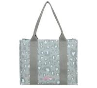 Fritzi Tote Shopper Leo Jungle Canvas Damen Shopper Handtasche Festival City vegan Leoprint Reißverschluss 29,5 x 40 x 14 cm, Grün