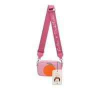 Fritzi x Frida Kahlo Easy Go Canvas Crossbody Bag Damen Umhängetasche Handtasche Freizeit Alltag Festival Reißverschluss Canvas 12 x 19.5 x 7.5 cm - Violett, Gelb, Lila, Orange, Grün, Pink, Blau