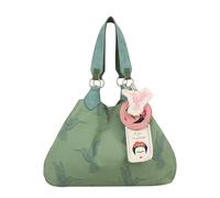 Fritzi x Frida Kahlo Izzy Limited Kolibri Canvas Shopper Green Damen Handtasche Büro Alltag mit Druckknopf Tragegriffen Schultertragbar 30 x 43 x 16 cm, Grün