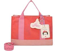 Fritzi x Frida Kahlo Tote Bag Limited Kolibri Canvas Grapefruit Shopper Damen Handtasche Reisen Einkauf mit Reißverschluss Tragegriffen 29,5 x 40 x 14 cm, Orange