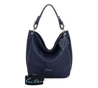 Fritzi01 Eco Hobo Damen Schultertasche Handtasche Reißverschluss Innenfach Steckfächer Shopper Freizeittasche Reisetasche Alltagstasche Arbeit 28 x 34 x 12 cm - Schwarz, Blau, Sky, Grün, Braun
