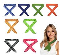 FRLUYNG Cooling Towel 8 Stück Ice Cooling Schal Kühlendes Halstuch Kühltuch Baumwoll-Schal für Männer und Frauen Laufen Trekking Reise und Yoga