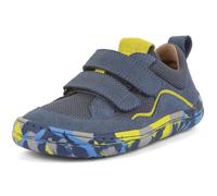 Barfußschuh FRODDO "BAREFOOT BAZE", Jungen, Gr. 25, denim, Leder, Textil, colorblocking, Schuhe Barfußschuh, Klettschuh, Sneaker, Freizeitschuh mit bunter Laufsohle (37672002-25) denim