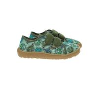 Barfußschuh FRODDO "BAREFOOT CANVAS", Kinder, Gr. 31, olive dinosaurier, Baumwolle, Veloursleder, gemustert, klassisch, Schuhe, Sneaker, Klettschuh mit Baumwollfutter (14418334-31) olive dinosaurier