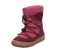 Barfußschuh FRODDO "BAREFOOT TEX TRACK", Mädchen, Gr. 26, rot (bordeaux pink grau), Textil, Veloursleder, Schuhe Barfußschuh, Snowboots, Winterstiefel mit TEX-Membrane (74626951-26) bordeaux pink grau