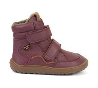 Barfußschuh FRODDO "BAREFOOT TEX WINTER", Mädchen, Gr. 32, lila (beerenfarben), Leder, Schuhe, Klettschuh, Winterstiefel mit TEX-Membrane (51250651-32) beerenfarben