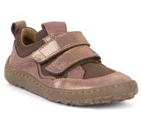 Froddo Barfußschuhe/Sneaker mit Klett aus Leder & Mesh in Rosegold Glitzer/Braun G3130259 (Pink/Gold Braun, EU Schuhgrößensystem, Jugendliche, Numerisch, M, 35)