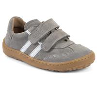 Froddo Barfußsneaker aus Leder Farbwahl mit Doppelklett & Zierstreifen Barefoot G3130292 F-Motion (Light Grey, EU Schuhgrößensystem, Grundschulkind, Numerisch, M, 34)