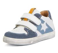 Froddo Dolvy G2130365 Kinder Ledersneaker mit Klettverschluß, Weiß/Blau (White/Denim), Gr. 33