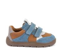 Froddo (G3130264-2 Jungen-Halbschuhe blau-orange aus Naturleder, flach, Klettverschluss, stabile Ferse, elastische Sohle, rutschfest, Lederfutter, Größe 34 EU