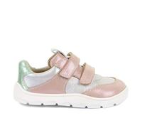 Froddo (G3130264-23 Mädchen-Halbschuhe rosa/Silber/grün aus Naturleder, elastische Gummisohle, Klettverschluss, bequem, herausnehmbare Einlegesohle, Größe 27 EU
