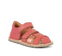 Froddo G3150283-11 Kinder Sandalen aus Leder, Bequeme Kindersandaletten mit Klettverschluss, Barfuß-Gefühl, Flexible Sohle, Sommerschuhe, Dunkelrosa/Rot, Gr. 22 EU
