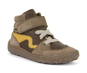 Froddo Halbhohe Barfußschuhe, Leder + TEX Membran & Textil Futter in Braun/Gelb G3110256 (Braun, EU Schuhgrößensystem, Grundschulkind, Numerisch, M, 31)