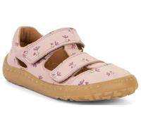 Froddo Halbsandale/Barfußschuhe mit Doppelklett aus Leder G3150266 (Flowers auf Rosa, EU Schuhgrößensystem, Grundschulkind, Numerisch, M, 28)