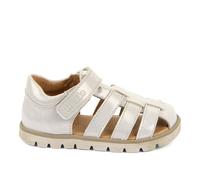 Froddo KEKO Kinder Sandalen Barfußschuhe, G3150287-15, Shiny Beige Glänzend, Mädchen, Glattleder Lauflernschuhe, Flexibel, Weich, Bequem, Klettverschluss, Gr. 30 EU