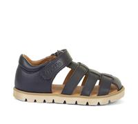 Froddo KEKO Kinder Sandalen, G3150287, Schwarz Glattleder, Mädchen & Jungen, Barfußschuhe, Leder Lauflernschuhe, Flexibel, Weich, Bequem, Klettverschluss, Klassisch, Gr. 24 EU