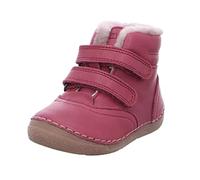 Froddo Kinder Stiefel G2110113 Mädchen Winter Leder Stiefel Klettverschluss Rot (Bordeux) Größe 28 EU