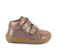 Froddo Mädchen Barfußschuhe Rosa Gold - Barefoot First Step Knöchelschuhe aus Weichem Leder mit Klettverschluss & Flexibler Sohle - Bequeme Lauflernschuhe Metallic Schimmer G2130369-20, gr. 29 EU