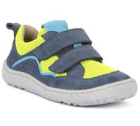 Froddo Mega Flexible Sneaker *Barefoot Base * Leder + Mesh Besatz v G3130260 (7 Denim/Neon Gelb, EU Schuhgrößensystem, Grundschulkind, Numerisch, M, 32)