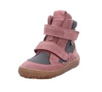Barfußschuh FRODDO "BAREFOOT TEX WINTER", Mädchen, Gr. 33, rosa (grau, rosa), Textil, Veloursleder, Basic, Schuhe Barfußschuh, Klettschuh, Winterstiefel mit TEX-Membrane (36615356-33) grau, rosa