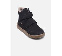 Barfußschuh FRODDO "ZERU TEX FURRY BAREFOOT", Damen, Gr. 27, blau (dunkelblau), Veloursleder, Schuhe Barfußschuh, Klettstiefelette, Winterstiefel mit TEX-Ausstattung (82918467-27) dunkelblau