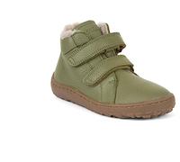 Froddo Winterschuhe/Barfußschuhe, Leder + Lammwoll Futter, Doppelklett in OLIV G3110227 (eu_footwear_size_system, toddler, numeric, medium, numeric_20)