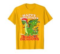 Frohe Feiertage von Imagine Dragons T-Shirt, Herren, Leuchtendes Gold, 3XL