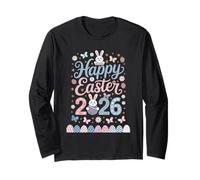 Frohe Ostern 2026 Bunny Eggs Butterflies Delight Langarmshirt