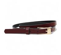 FRONHOFER Damen Ledergürtel Rindsleder 1,5 cm ca. 4,5 cm x 2 cm vergoldete Dornschnalle extra flach plastikfrei Made in Germany Taillengürtel für Kleider und Cardigans