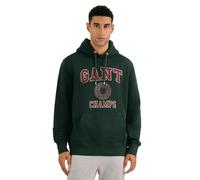 Hoodie GANT "FRONT GRAPHIC SWEAT HOODIE" Gr. XL, grün (tartan green) Herren Sweatshirts (82041828-XL) tartan green