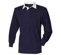 Front Row Herren Poloshirt blau Blu navy/Bianco XXX-Large